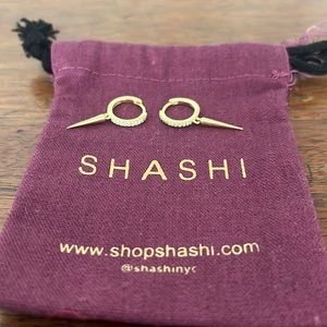 NWOT Shashi Dagger Huggie Earrings - Gold
